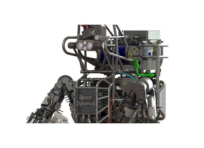 Historical Atlas robot hardware from the 2013 DARPA Robotics Challenge generation.